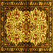 Square Persian Yellow Traditional Rug, tr345yw