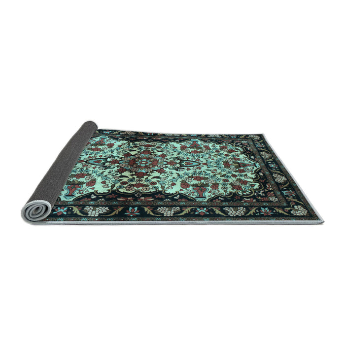 Sideview of Persian Light Blue Traditional Rug, tr345lblu