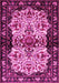 Machine Washable Persian Pink Traditional Rug, wshtr345pnk