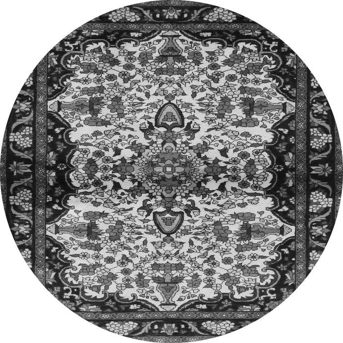 Machine Washable Persian Gray Traditional Rug, wshtr345gry