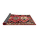 Sideview of Traditional Dark Almond Brown Persian Rug, tr346