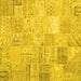 Square Patchwork Yellow Transitional Rug, tr3460yw