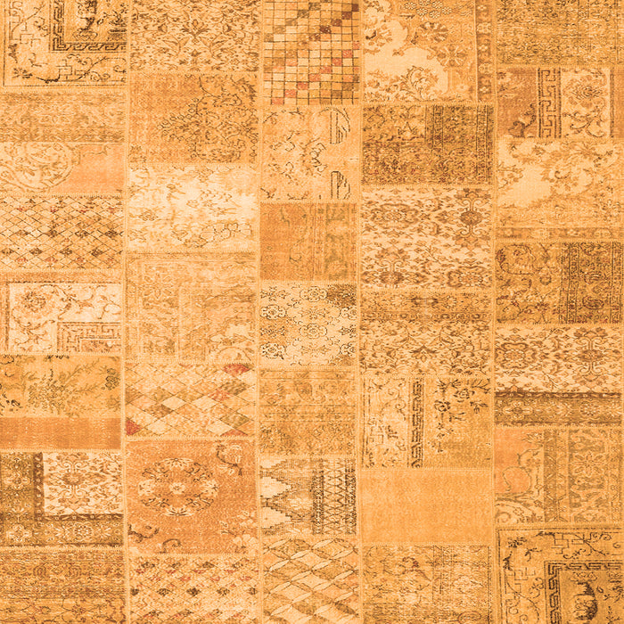 Serging Thickness of Patchwork Orange Transitional Rug, tr3460org