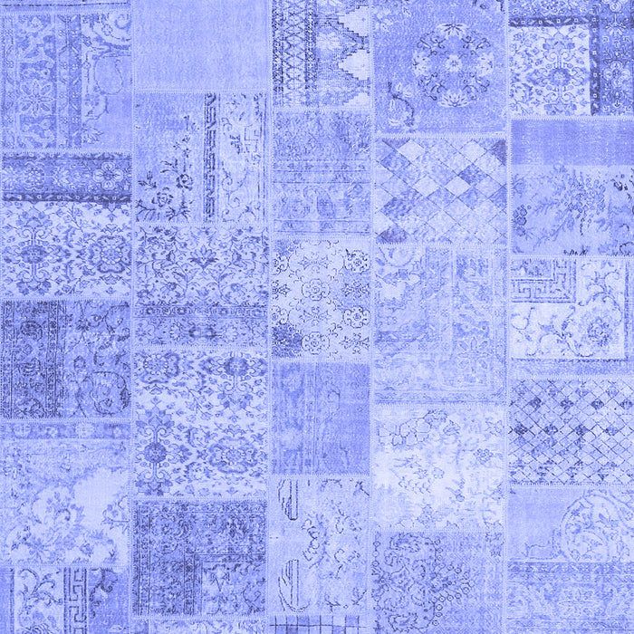 Patchwork Blue Transitional Rug, tr3460blu