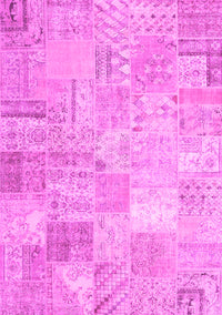 Patchwork Pink Transitional Rug, tr3460pnk