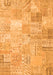 Patchwork Orange Transitional Rug, tr3460org