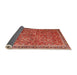 Sideview of Traditional Sunrise Orange Persian Rug, tr3461