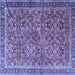 Square Persian Blue Traditional Rug, tr3461blu