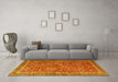 Machine Washable Persian Yellow Traditional Rug in a Living Room, wshtr3461yw