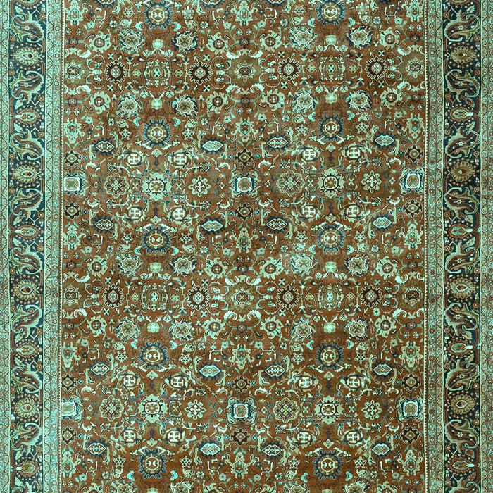 Machine Washable Persian Turquoise Traditional Area Rugs, wshtr3461turq