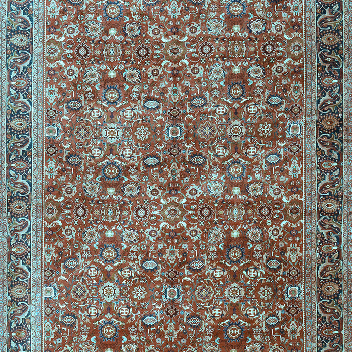 Machine Washable Persian Light Blue Traditional Rug, wshtr3461lblu