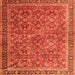 Serging Thickness of Persian Orange Traditional Rug, tr3461org