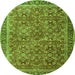 Machine Washable Persian Green Traditional Area Rugs, wshtr3461grn