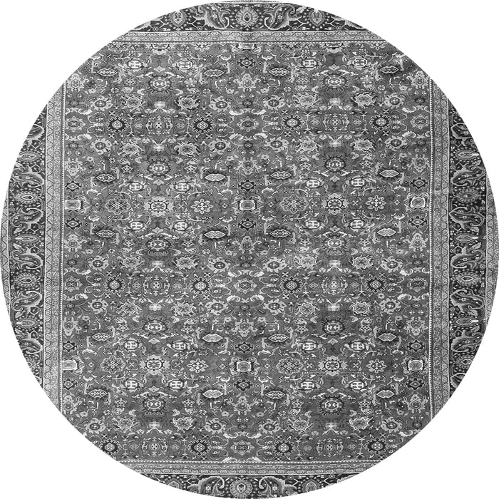 Machine Washable Persian Gray Traditional Rug, wshtr3461gry