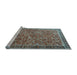 Sideview of Machine Washable Persian Light Blue Traditional Rug, wshtr3461lblu