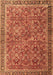 Machine Washable Persian Brown Traditional Rug, wshtr3461brn