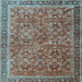 Square Persian Light Blue Traditional Rug, tr3461lblu