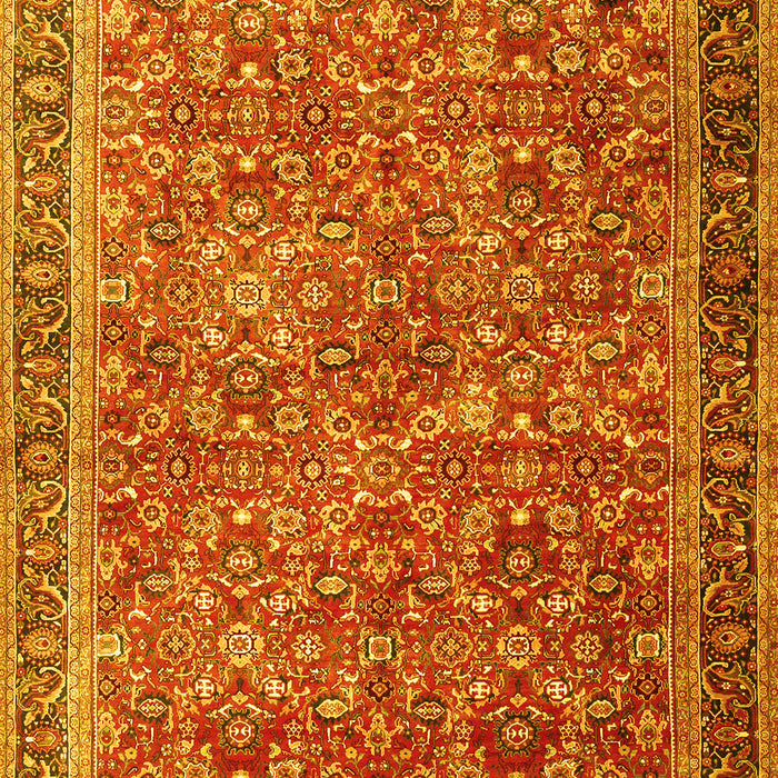 Machine Washable Persian Yellow Traditional Rug, wshtr3461yw