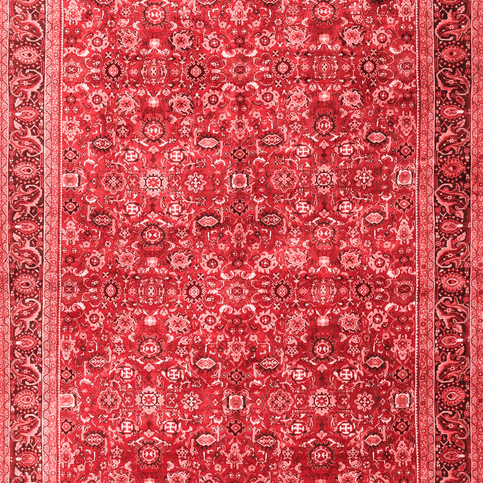 Machine Washable Persian Red Traditional Rug, wshtr3461red