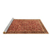 Sideview of Machine Washable Persian Brown Traditional Rug, wshtr3461brn