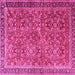 Square Persian Pink Traditional Rug, tr3461pnk