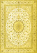 Medallion Yellow Traditional Rug, tr3462yw