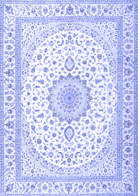 Medallion Blue Traditional Rug, tr3462blu