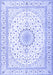 Medallion Blue Traditional Rug, tr3462blu