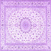 Square Medallion Purple Traditional Rug, tr3462pur