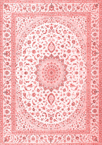 Medallion Red Traditional Rug, tr3462red