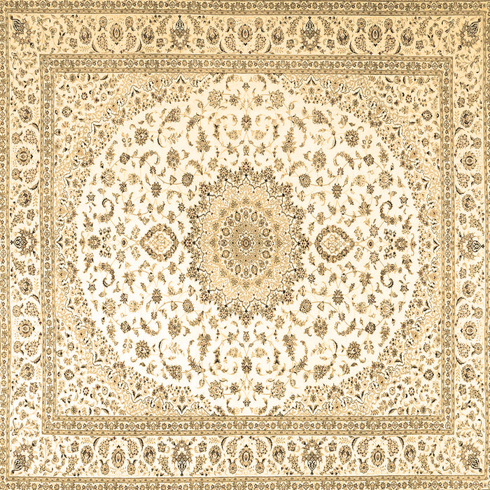 Square Medallion Brown Traditional Rug, tr3462brn