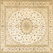 Square Medallion Brown Traditional Rug, tr3462brn