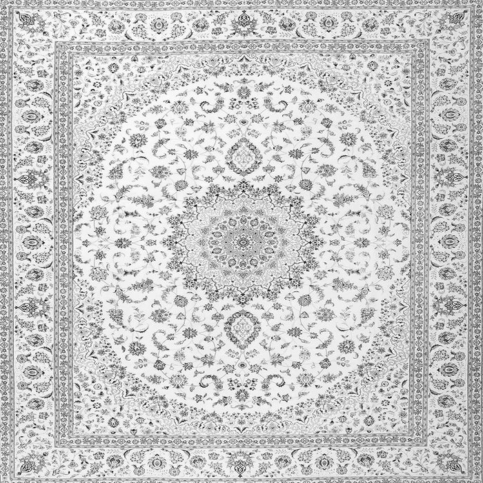 Serging Thickness of Medallion Gray Traditional Rug, tr3462gry