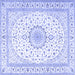 Square Medallion Blue Traditional Rug, tr3462blu