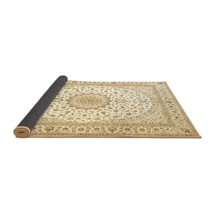 Sideview of Medallion Brown Traditional Rug, tr3462brn