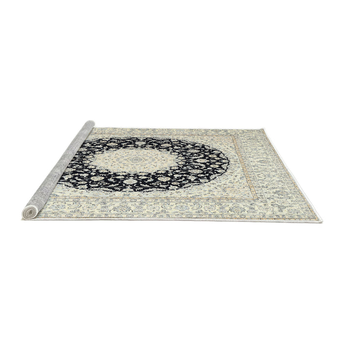 Sideview of Machine Washable Traditional Champagne Beige Rug, wshtr3463