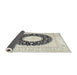 Sideview of Traditional Champagne Beige Medallion Rug, tr3463