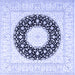 Square Medallion Blue Traditional Rug, tr3463blu