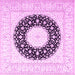 Square Medallion Pink Traditional Rug, tr3463pnk