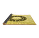 Sideview of Medallion Yellow Traditional Rug, tr3463yw