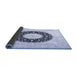 Sideview of Medallion Blue Traditional Rug, tr3463blu