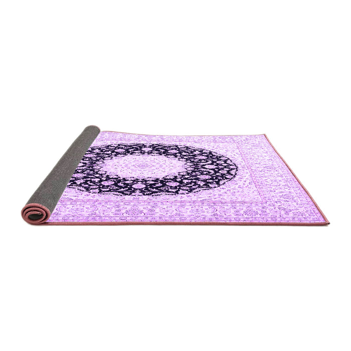Sideview of Medallion Purple Traditional Rug, tr3463pur