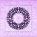 Square Medallion Purple Traditional Rug, tr3463pur