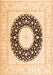 Medallion Orange Traditional Rug, tr3463org