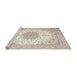 Sideview of Machine Washable Traditional Camel Brown Rug, wshtr3464