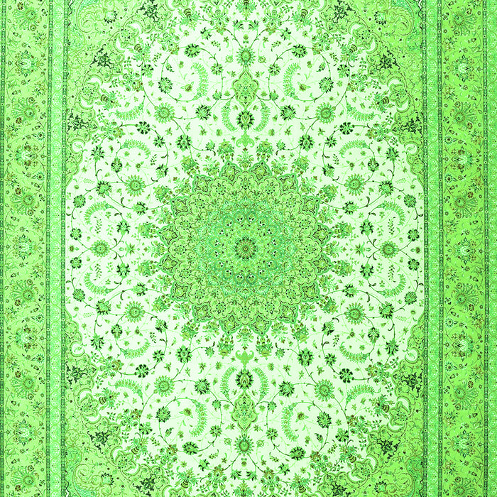 Medallion Green Traditional Rug, tr3464grn