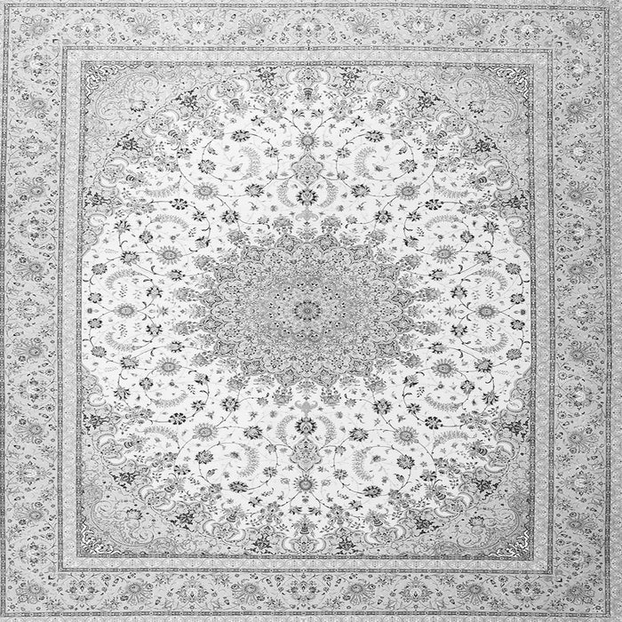 Serging Thickness of Medallion Gray Traditional Rug, tr3464gry