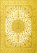 Medallion Yellow Traditional Rug, tr3464yw