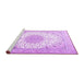 Sideview of Machine Washable Medallion Purple Traditional Area Rugs, wshtr3464pur