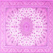 Square Medallion Pink Traditional Rug, tr3464pnk